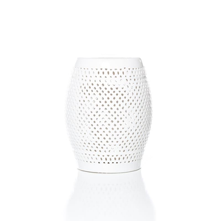 White Garden Stool