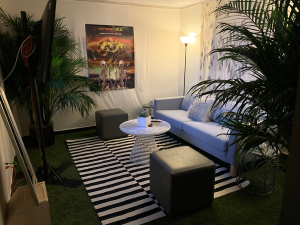 White Stripes Dhurrie Rug