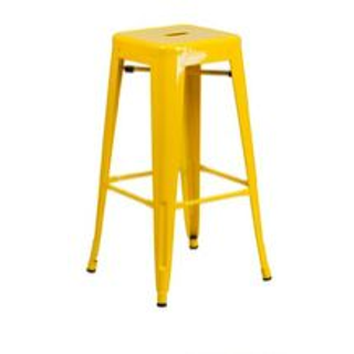 Yellow Metal Bar Stool
