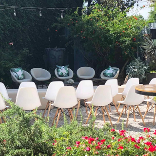 White Modern Scoop Chair