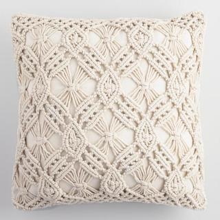 Ivory Crochet Pillow