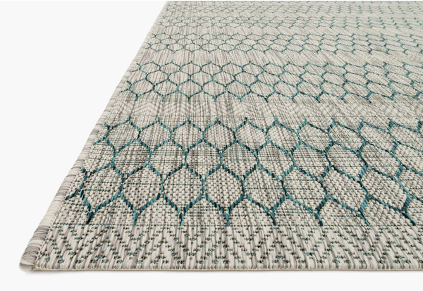 Teal Waves Rug