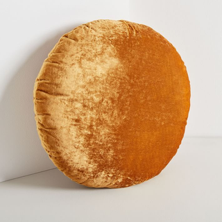 Golden Oak Round Velvet Pillow