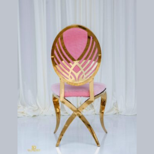 Gold Eagle X Legs Chair In Pink