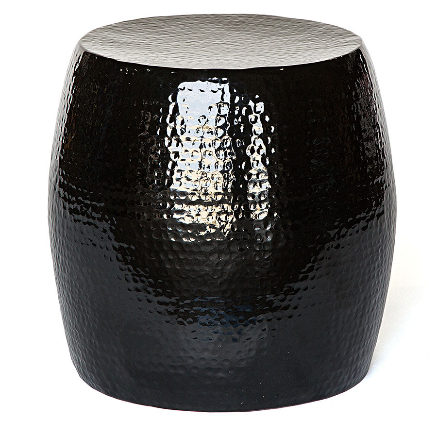Pop Hammered Stool/Side Table Black