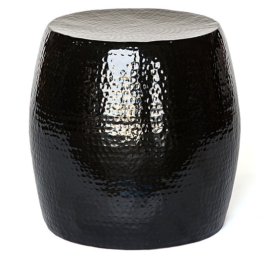 Pop Hammered Stool/Side Table Black