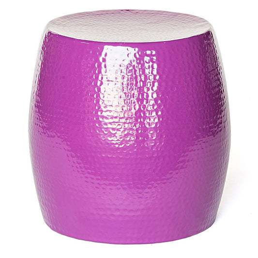 Pop Hammered Stool/Side Table Purple