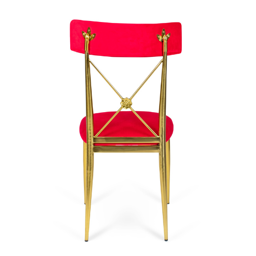 Venice Chair Gold - Red
