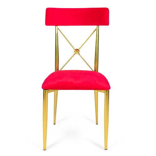 Venice Chair Gold - Red