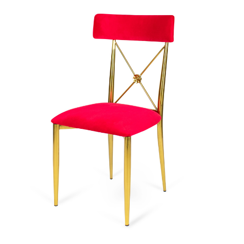 Venice Chair Gold - Red