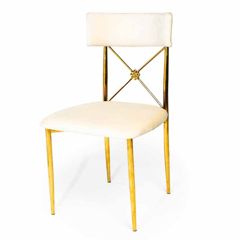 Venice Chair Gold - White