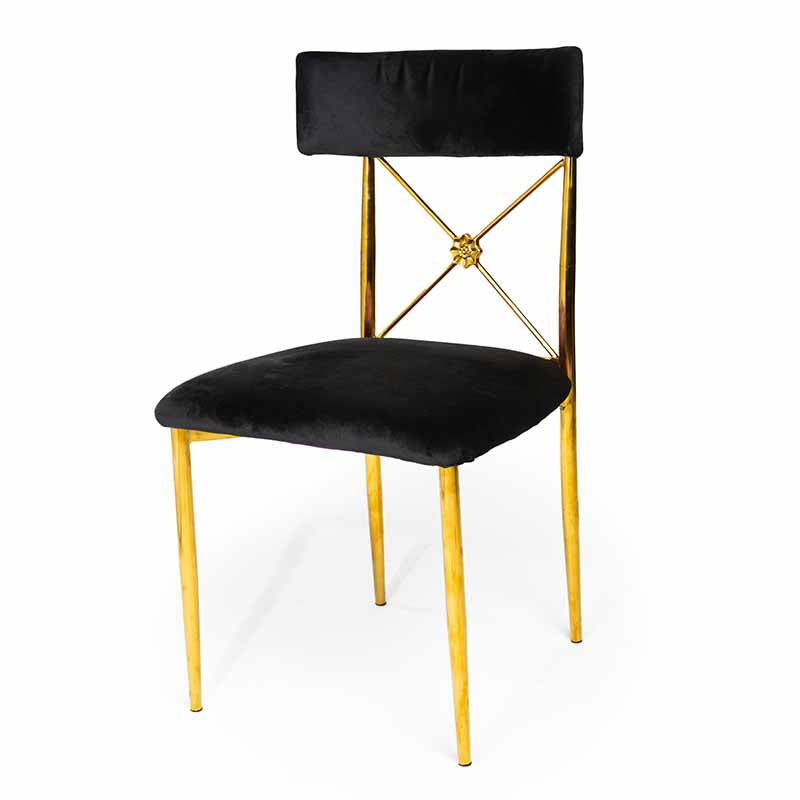 Venice Chair Gold - Black