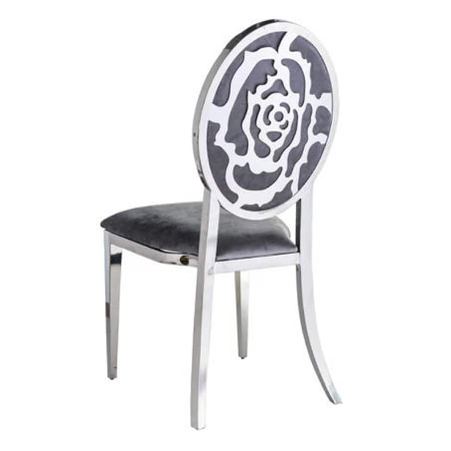 Rose Silver Dining Chair - Grey