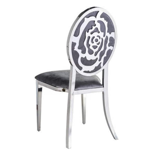 Rose Silver Dining Chair - Grey