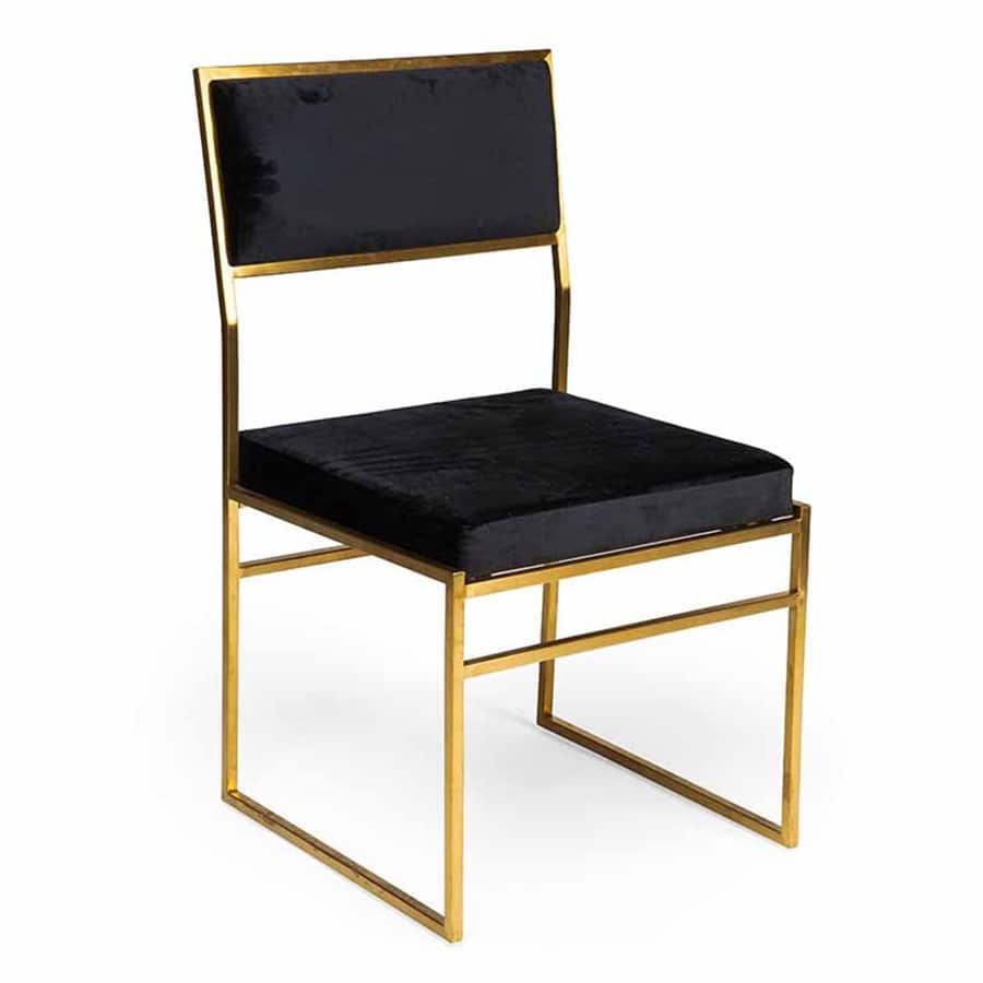 Skyline Dining Chair - Black And Gold