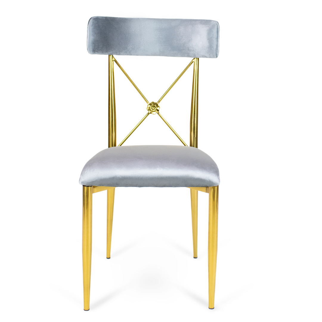 Venice Chair Gold - Grey