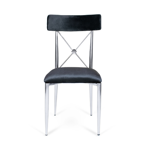 Venice Chair Silver - Black