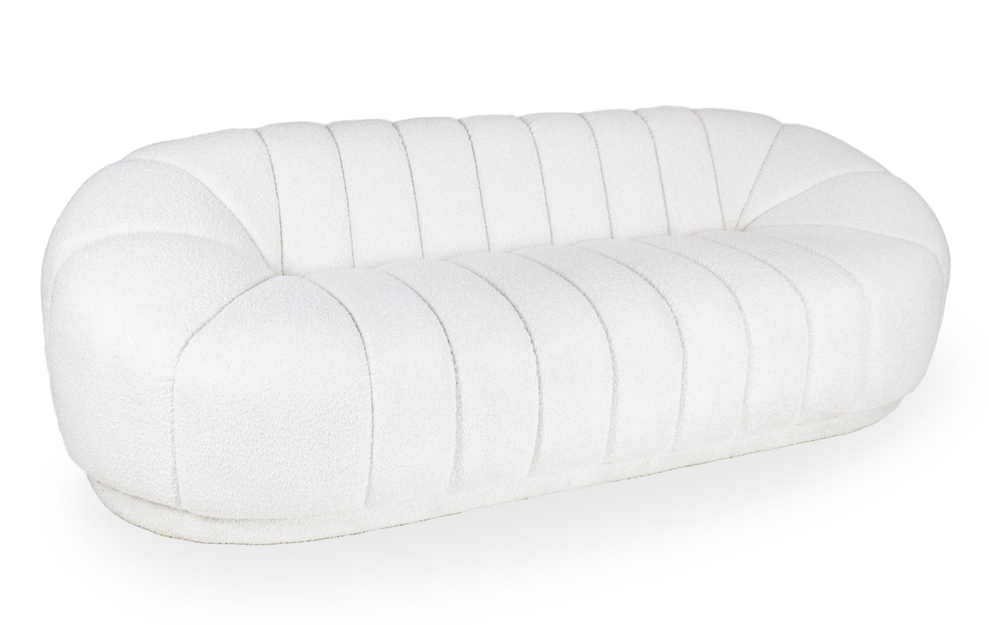 Marcy Bouclé Sofa White