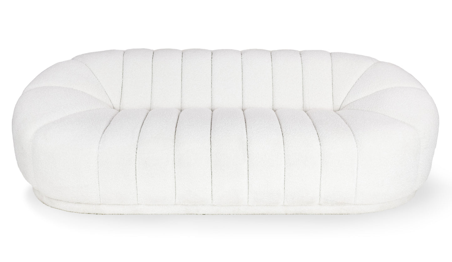 Marcy Bouclé Sofa White
