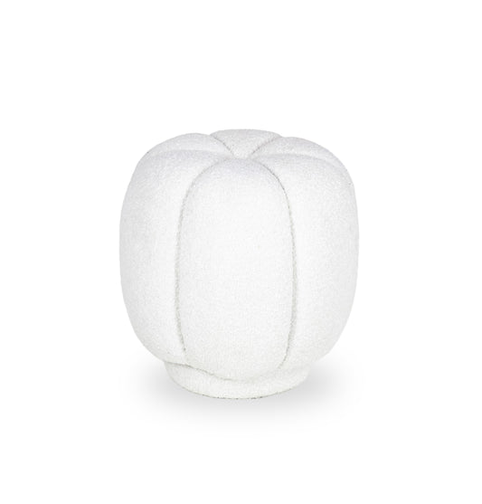 Marcy Bouclé Ottoman White