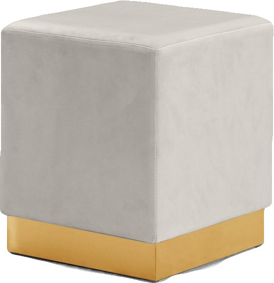 Carter Square Ottoman Creme