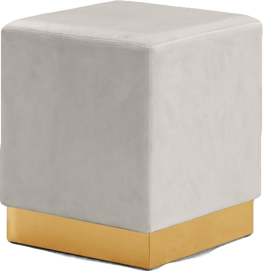 Carter Square Ottoman Creme