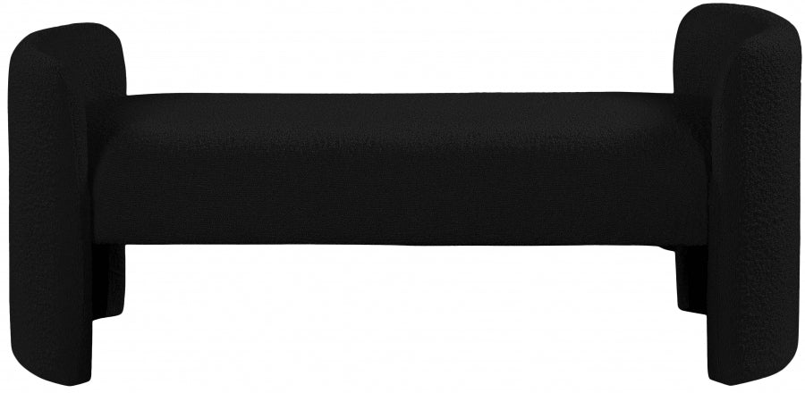 Avery Bouclé Bench Black