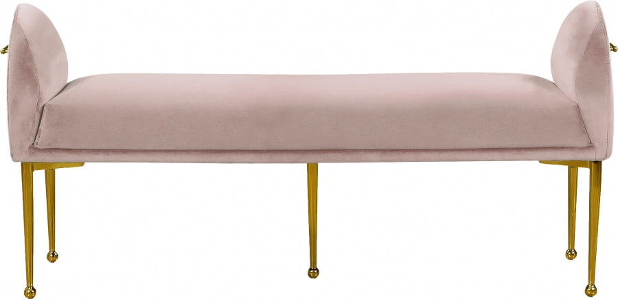 Pink Velvet Bench