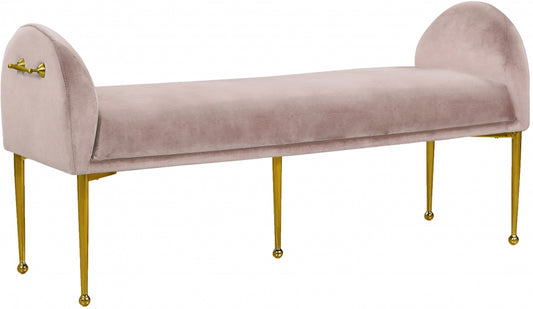 Pink Velvet Bench