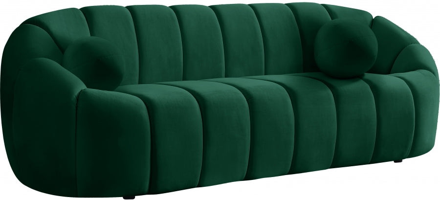 Marcy Bouclé Sofa Evergreen