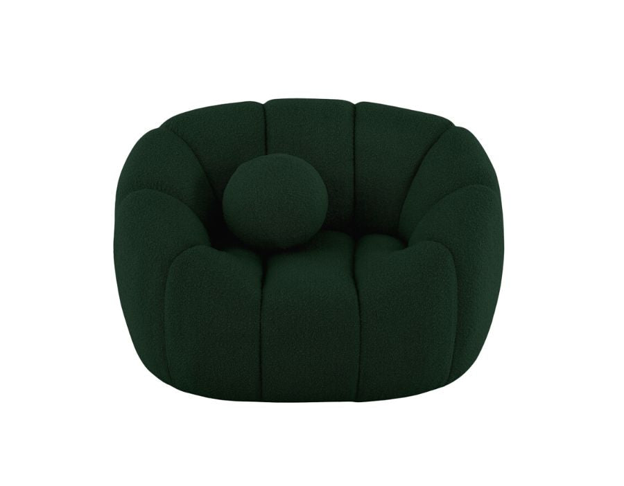 Marcy Bouclé Sofa Armchair Evergreen