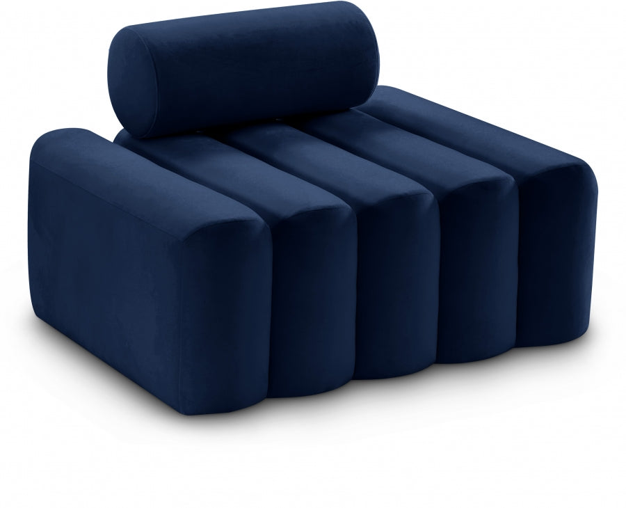 Marcell Velvet Lounge Chair Midnight Blue