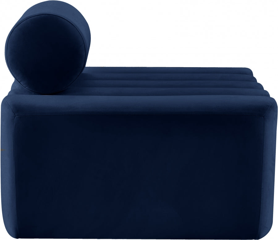 Marcell Velvet Lounge Chair Midnight Blue