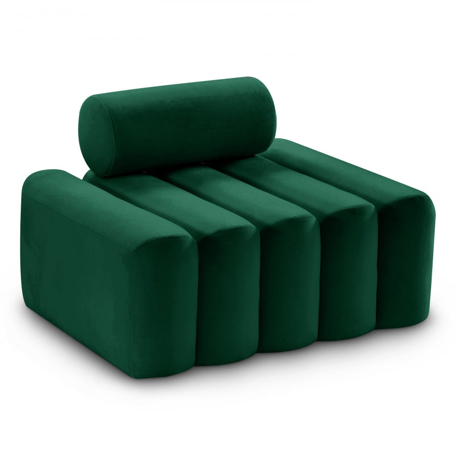 Marcell Velvet Lounge Chair Evergreen