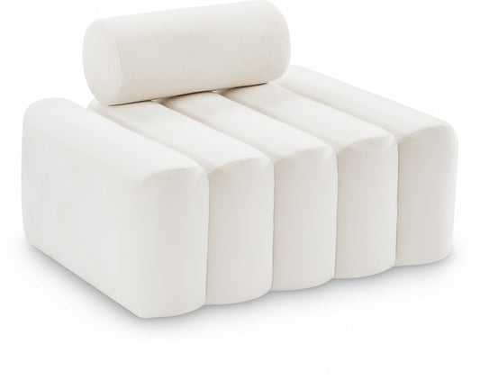 Marcell Velvet Lounge Chair White