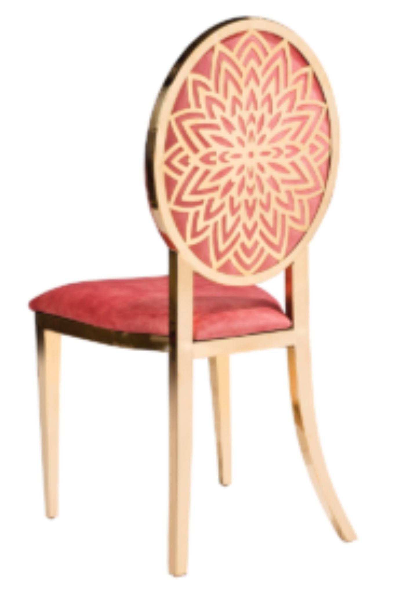 Shine Gold-Coral Dining Chair