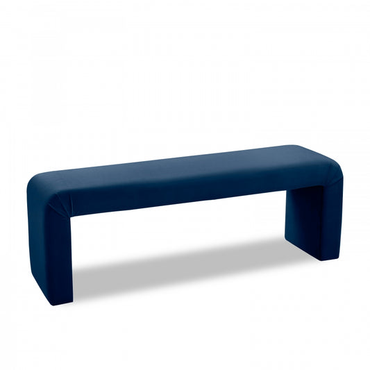 Marcell Velvet Bench Midnight Blue