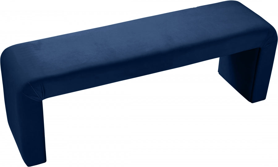Marcell Velvet Bench Midnight Blue