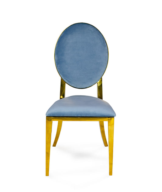 Marie Chair Gold - Sea Blue