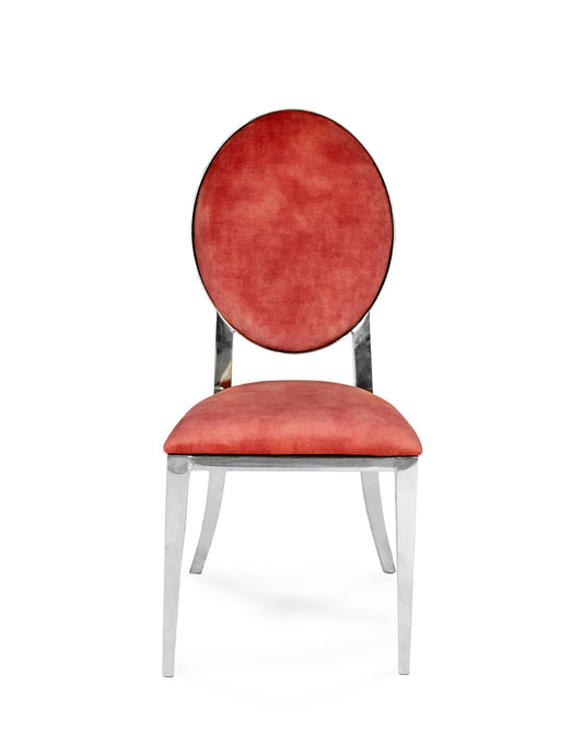 Marie Chair Silver - Coral