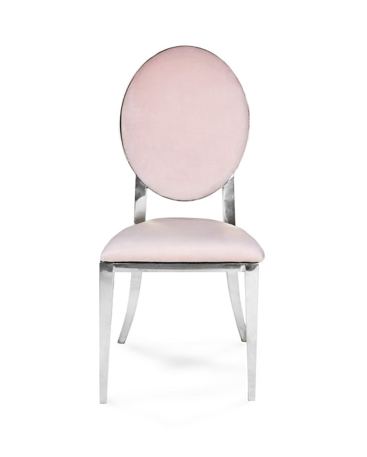 Marie Chair Silver - Pink