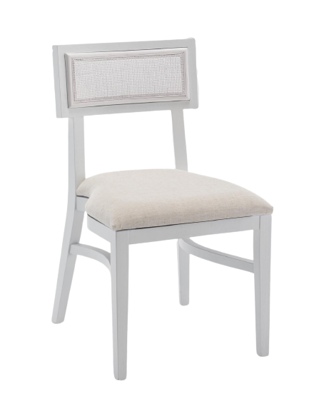 Chester Dining Chair - White (Cane Back) 