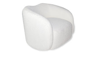 Ava Armchair White Boucle