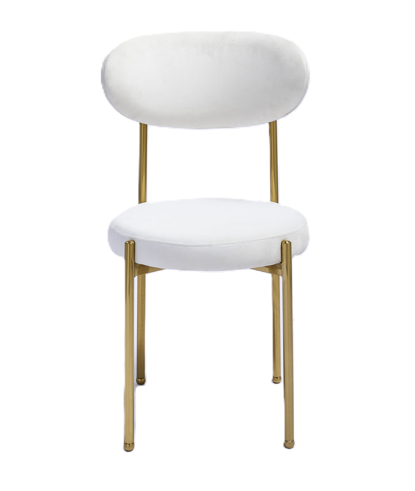Adara Gold Chair - White/White