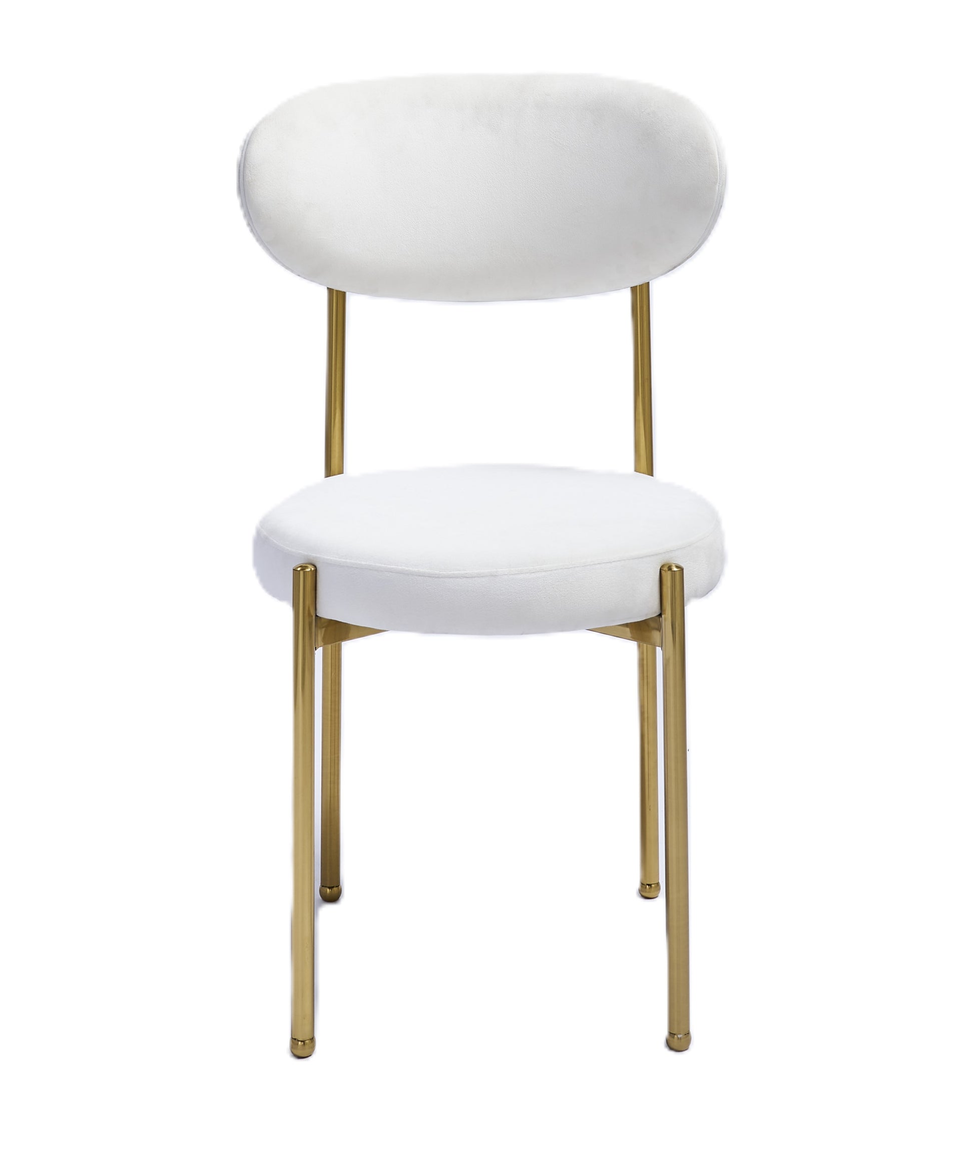 Adara Gold Chair - White/White