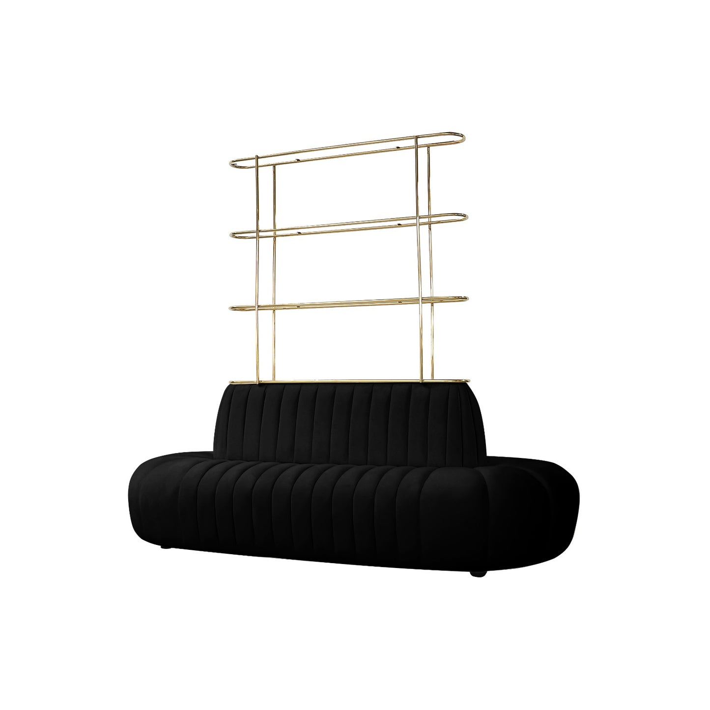 Oval Borne Black With Shelf