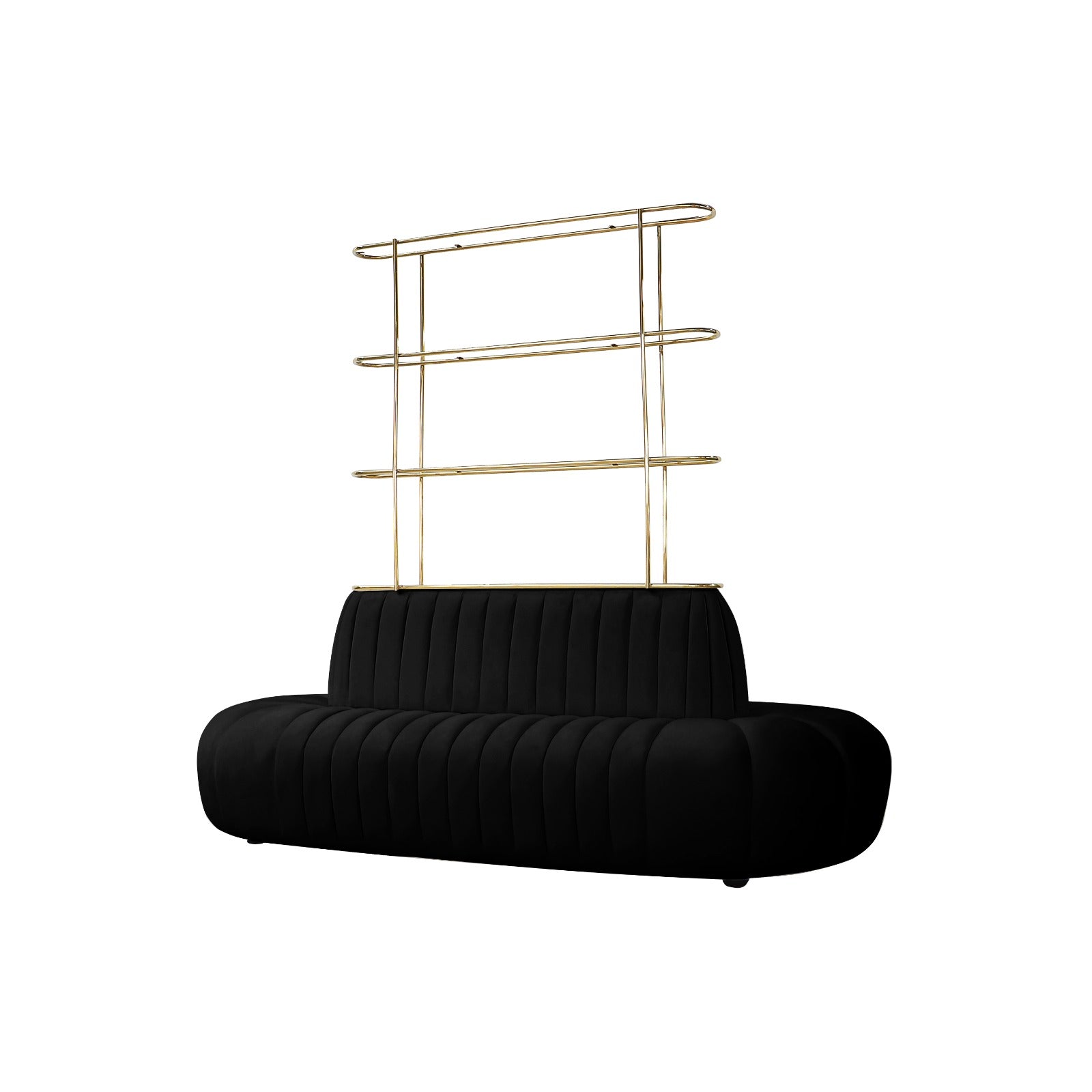 Oval Borne Black With Shelf