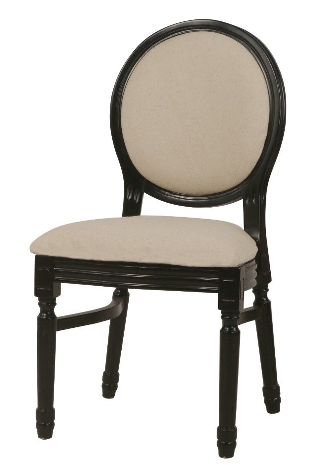 Ami Black Chair - Burlap