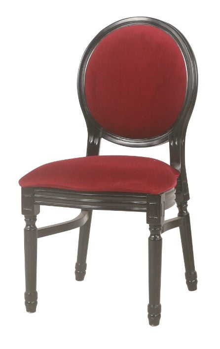 Ami Black Chair - Maroon
