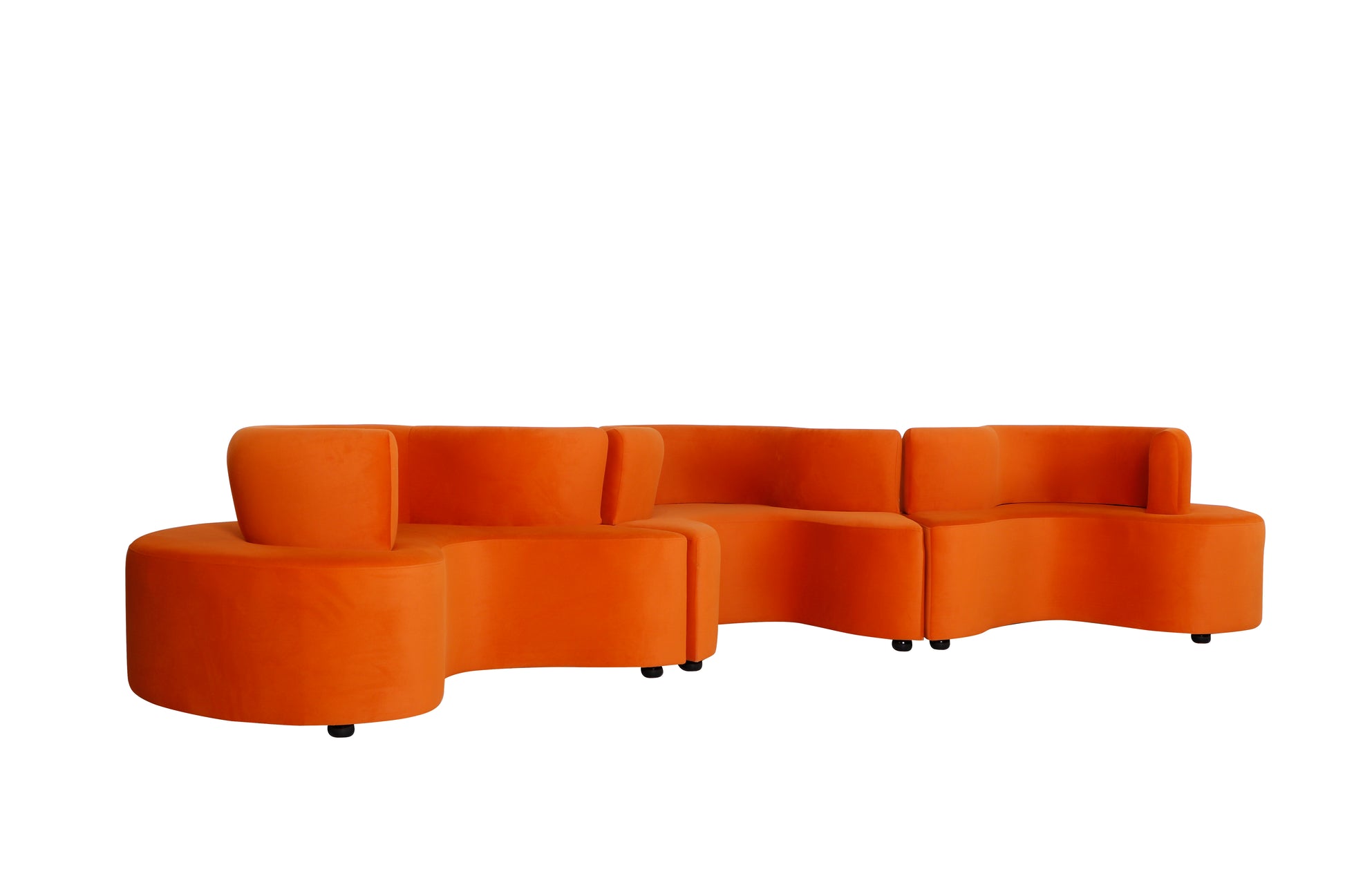 Serpentine Sofa Burnt Orange